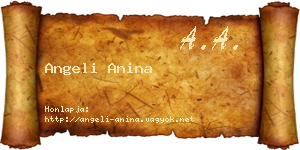 Angeli Anina névjegykártya